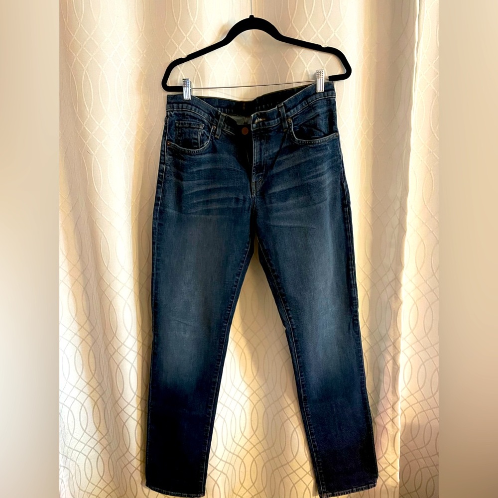 J Brand Men’s Tyler mid rise and slim straight leg Jean button and zip fly SZ 34